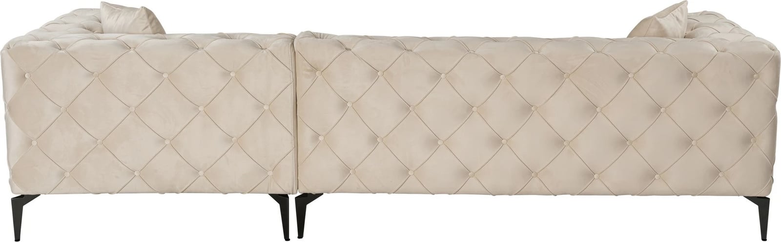 Këndare Atelier del Sofa Como Eco, e djathtë, bezhë dhe e zezë