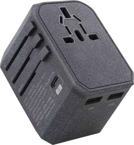 Adapter udhëtimi universal UNIQ Voyage LITHOS Collective 33W, 2xUSB PD 18W QC 3.0, Gri