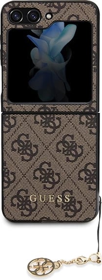 Mbështjellës Guess 4G Charms për Samsung Galaxy Z Flip 5, kafe