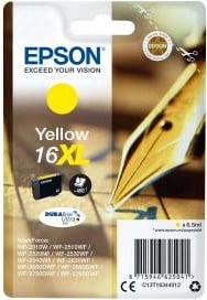 Fishek boje, Epson, 16XL C13T16344012, XL, origjinal, i verdhë