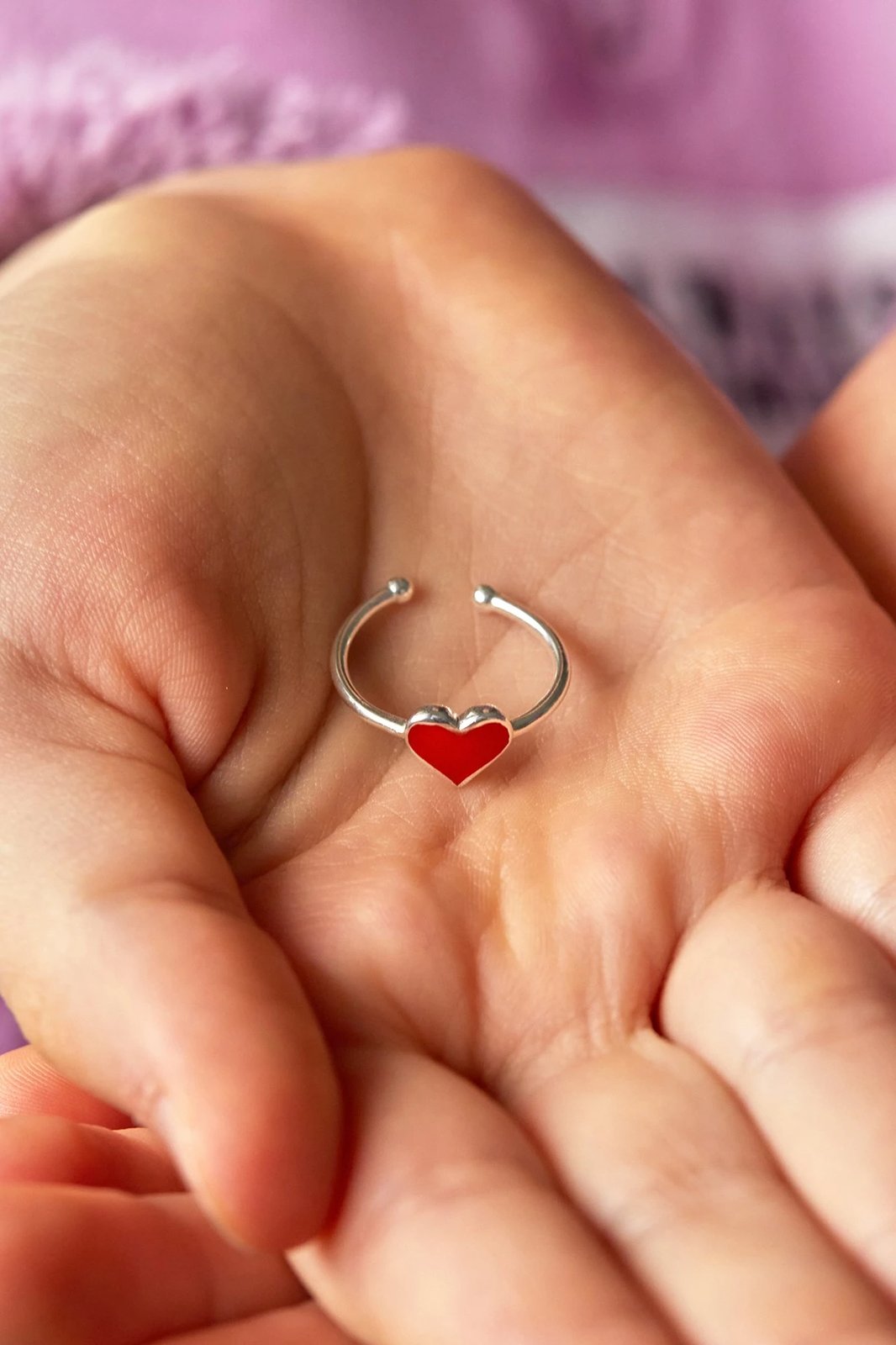 Unazë argjendi Elika Silver, ELKMD50526, ngjyrë e kuqe dhe argjendi