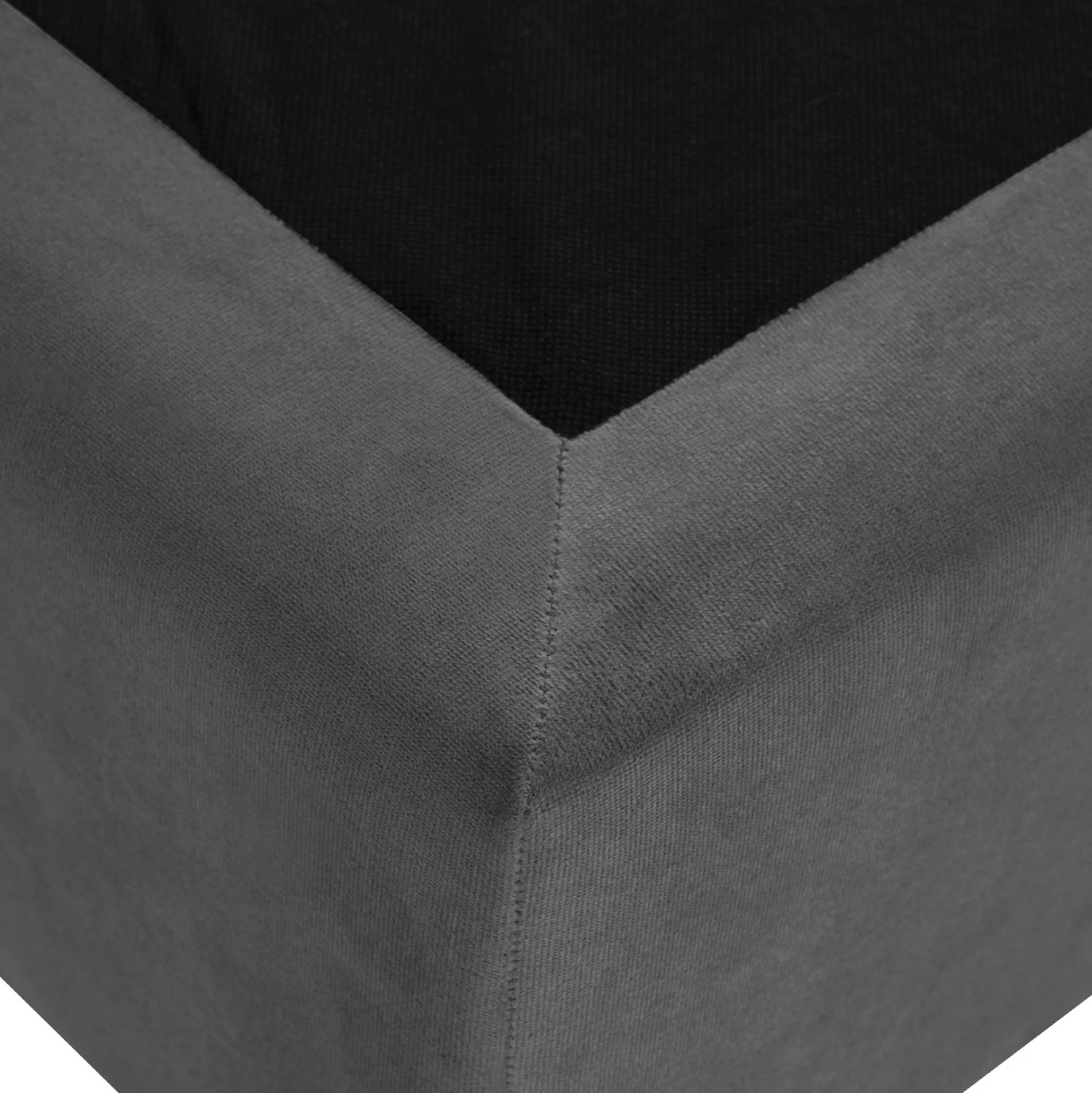 Krevat MALENA, kadife gri, 90x200