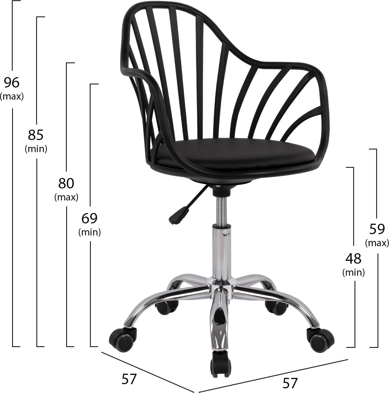 Karrige zyre BECKY FH8457.02, e zezë