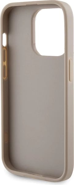 Mbështjellës Guess GUHCP15XPS4DGPD për iPhone 15 Pro Max 6.7", hardcase, Strass Metal Logo, ari