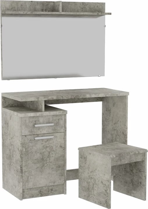 Tavolinë për grim me pasqyrë Olympus, ngjyrë anthracite antike