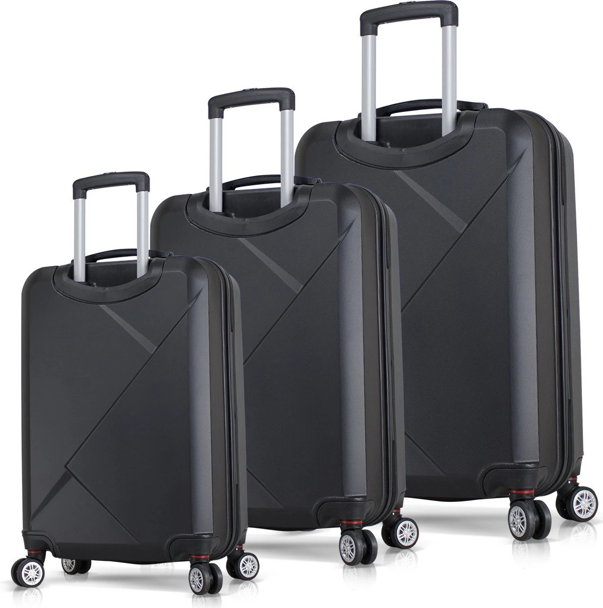 Set valixhesh (3 copë), ngjyrë e zezë, Zoozie Bags, 8008