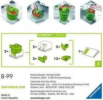 Set lodrash Ravensburger GraviTrax Element Spiral, shumëngjyrësh