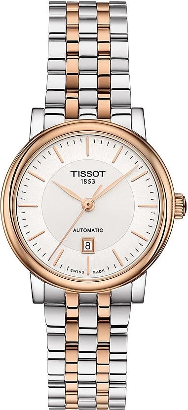 Orë dore për femra TISSOT Carson Automatic, rozë gold