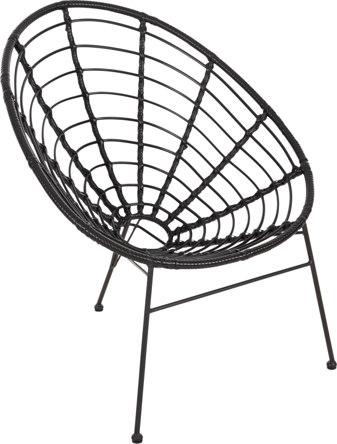 Karrige ALLEGRA lloj foleje FH5458.12 metal i zi - thurje e zezë 73x78x88H cm