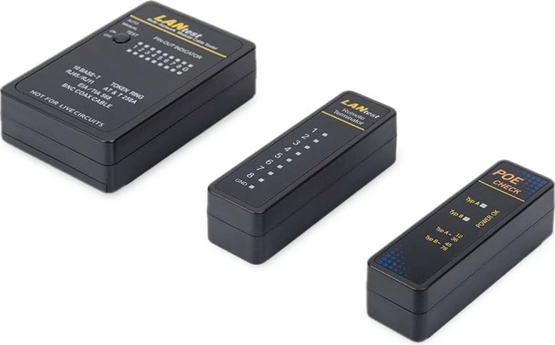 Testues kabllosh rrjeti Equip, RJ45/BNC/PoE, i zi