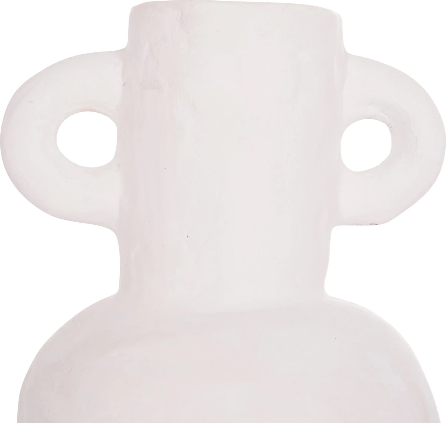 Vazo dekorative CLAYVON, terrakotë, ngjyrë e bardhë, FH4406, 14x20cm