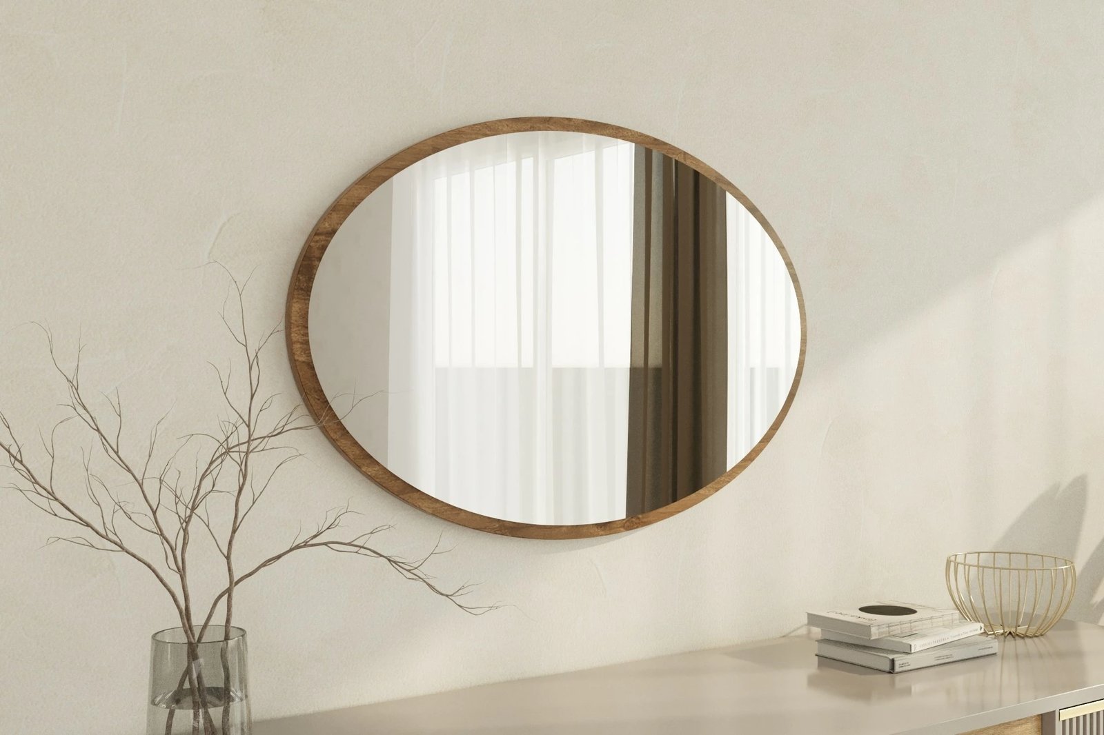 Pasqyrë Hanah Home, Beyo, ngjyrë arre