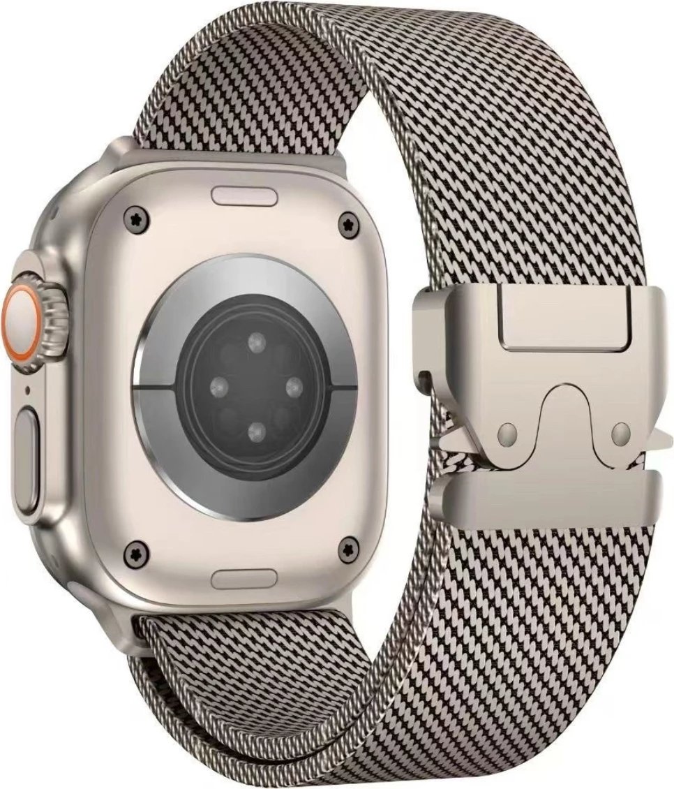 Rrip ore Hurtel Titanium Milanese Loop për Apple Watch 42/44/45/46/49 mm, titanik
