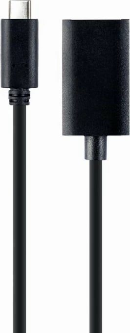 Adapter USB-C në DisplayPort Gembird A-CM-DPF-02, 15 cm, Zi