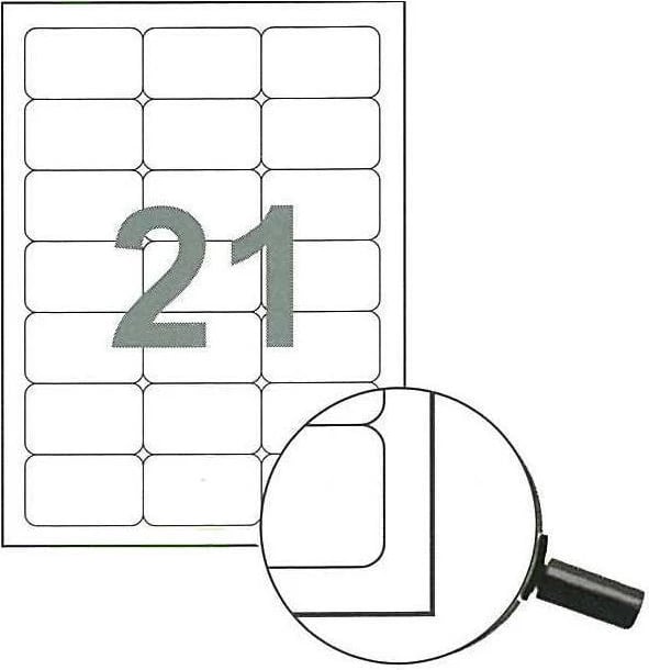 Etiketa vetëngjitëse NEXT 63.5x38.1mm 21/φ 100φ A4, të bardha