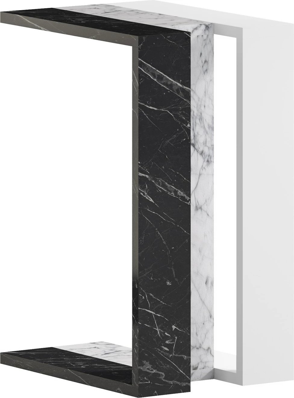 Tavolinë anësore Skye Decor, Muju, e bardhë