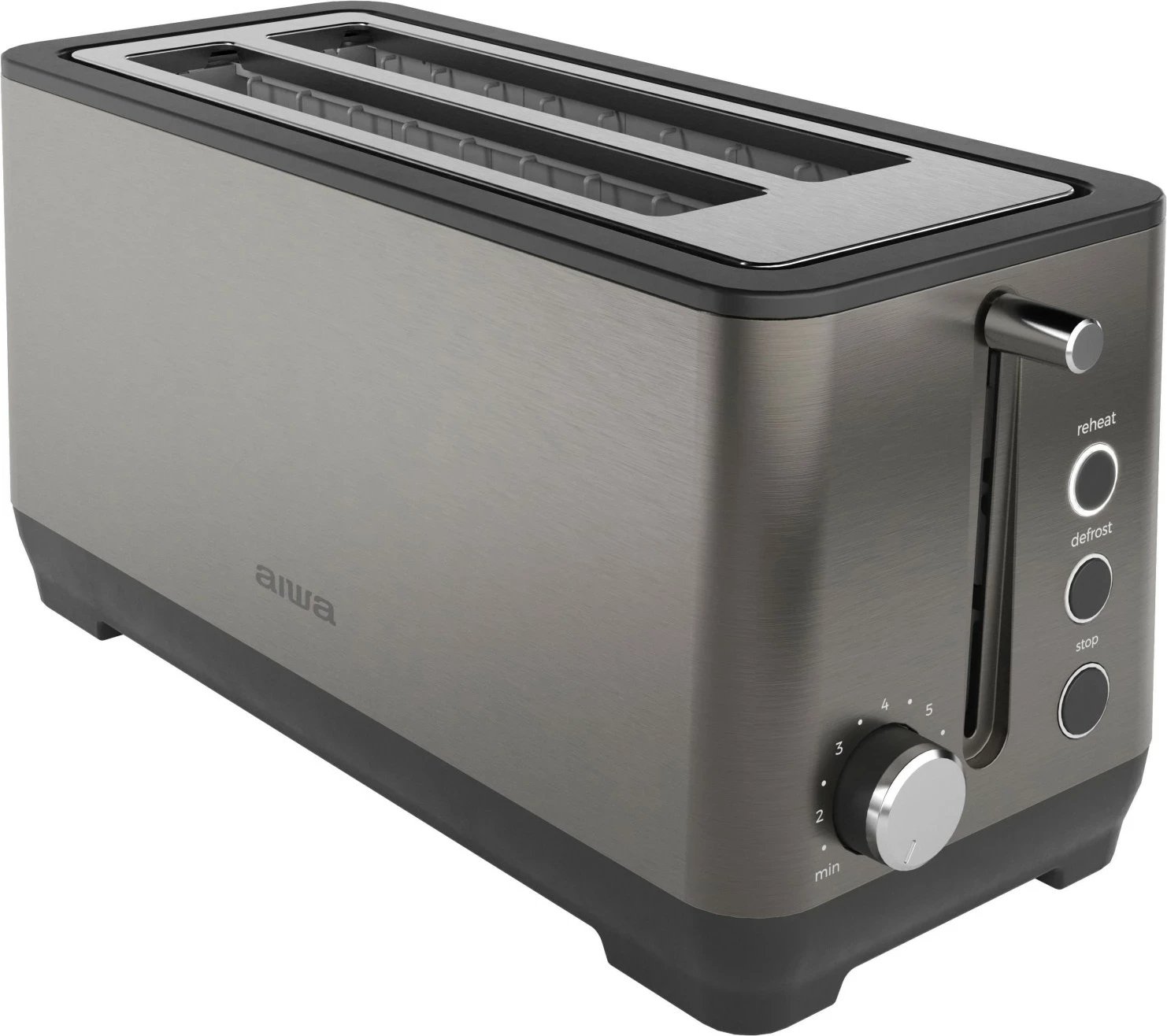 Toster Aiwa ABT1600 Kofotatsu, 1600W, 2 vende, inox, argjendtë