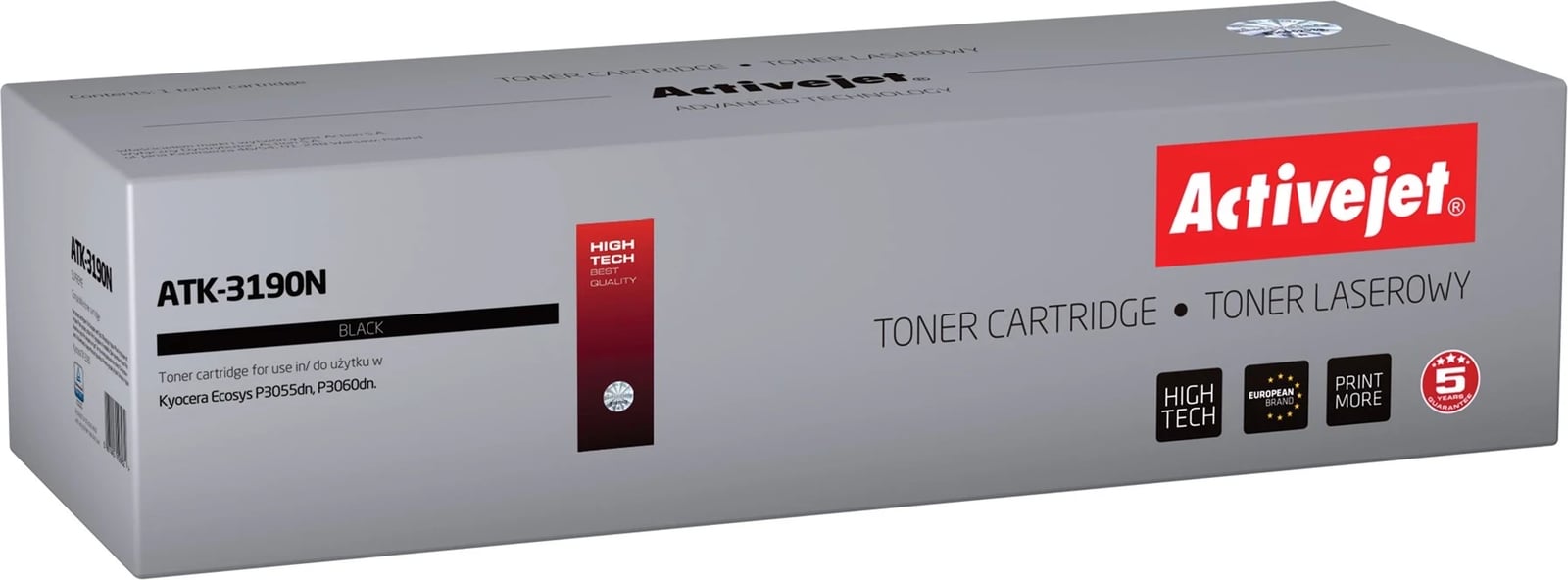 Toner Activejet ATK-3190N, zëvendësim për Kyocera TK-3190, i zi