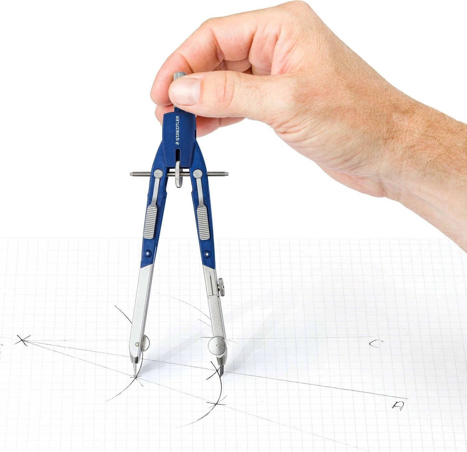 Kompas STAEDTLER Mars comfort 552, 170mm, kaltër/argjendtë