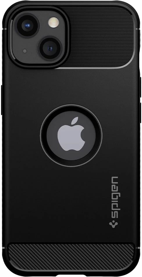 Mbështjellës Spigen Rugged Armor për iPhone 13, Matte Black