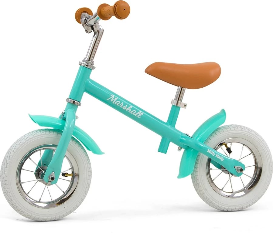 Biçikletë balancuese, Milly Mally, Marshall Air, 10" goma të frymshme, kornizë çeliku, e rregullueshme për fëmijë 2+, ngjyrë mint