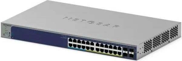 Switch NETGEAR 28-portë 1G Smart PoE, gri