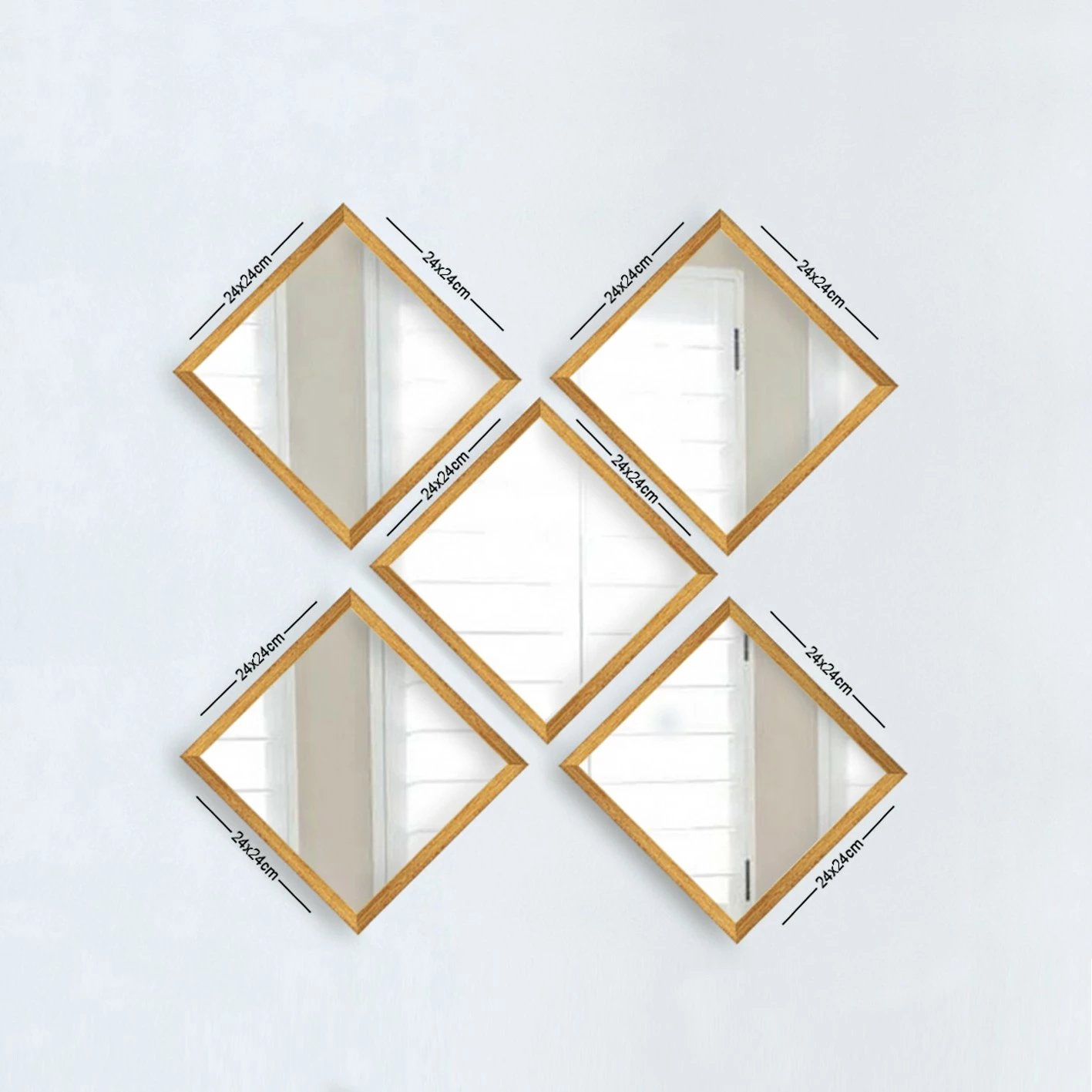 Set pasqyrash dekorative (5 copë), Wallity, SETAYNA_028