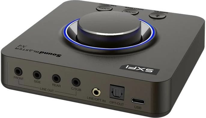 Kartë zanore e jashtme Creative Sound Blaster X4, 7.1, USB-C, e zezë