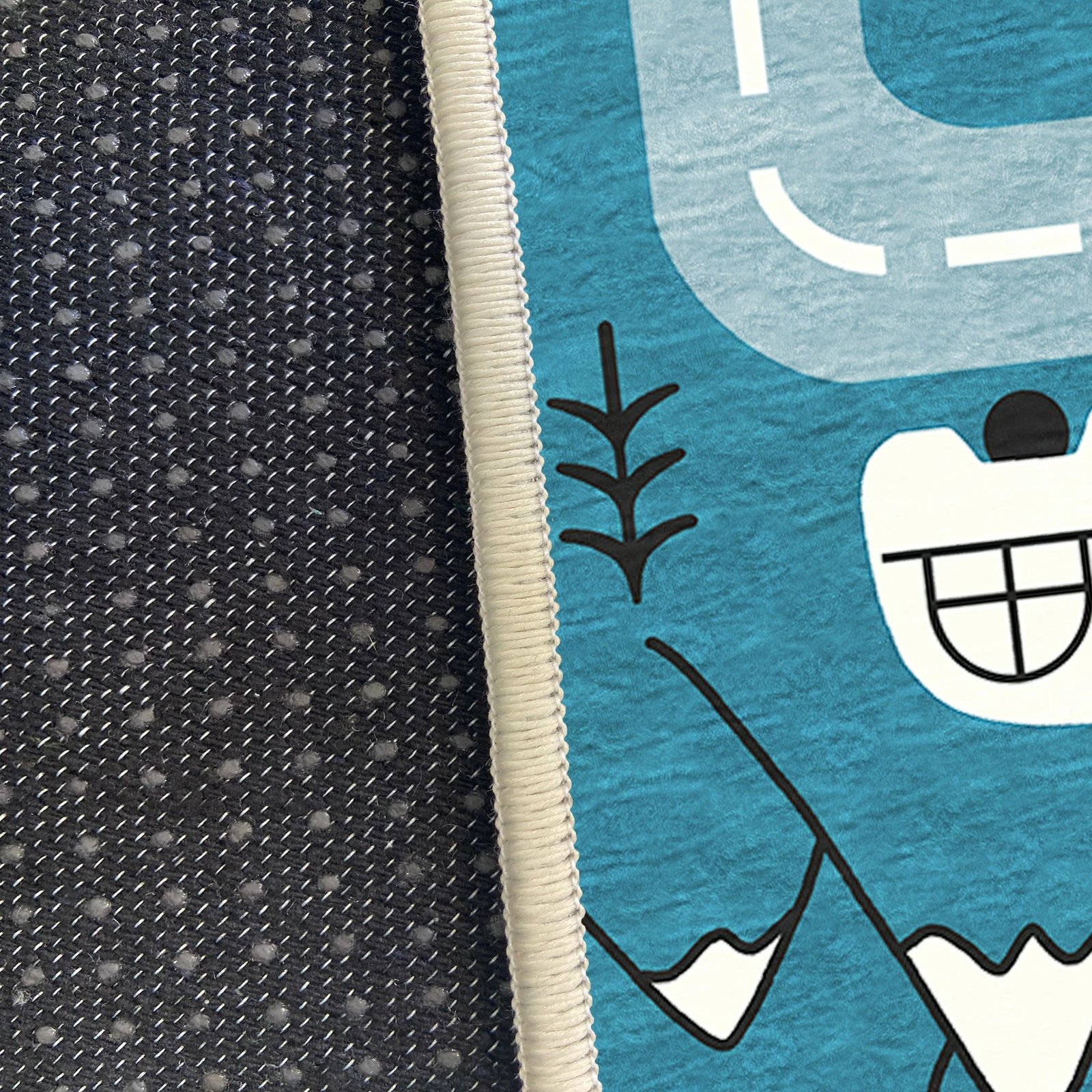 Qilim (140 x 220) Conceptum Hypnose, ELS582 - blu, kadife, shumëngjyrësh