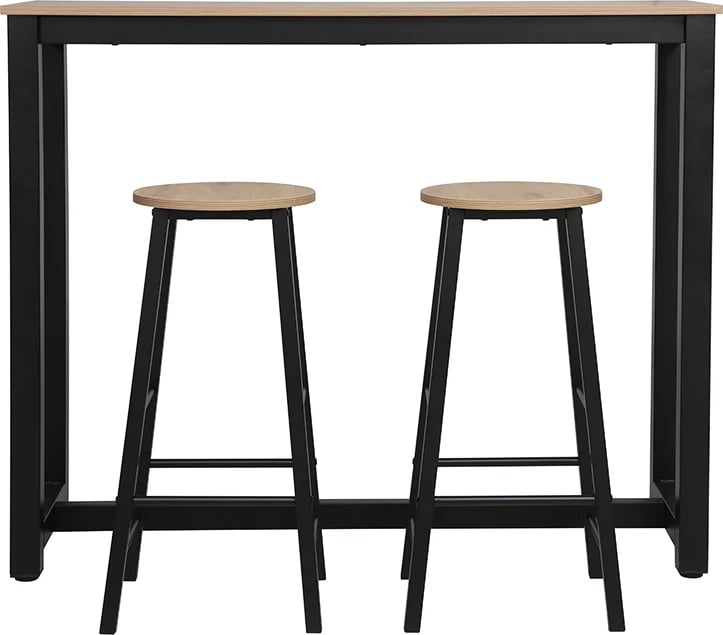 Set tavolinë bar Marle sonoma-black leg 120x40x100cm