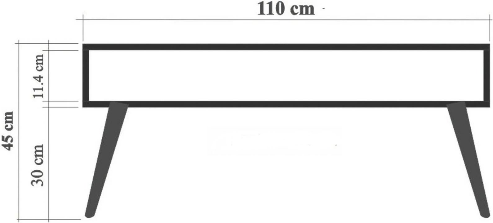 Tavolinë e ulët për kafe Skye Decor, Viva 2 - 729, ngjyrë Atlantic Pine