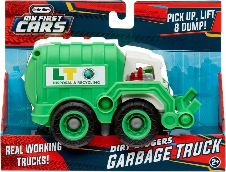 Kamion mbeturinash lodër Little Tikes Dirt Digger Minis, plastikë, gjelbër/gri/bardhë