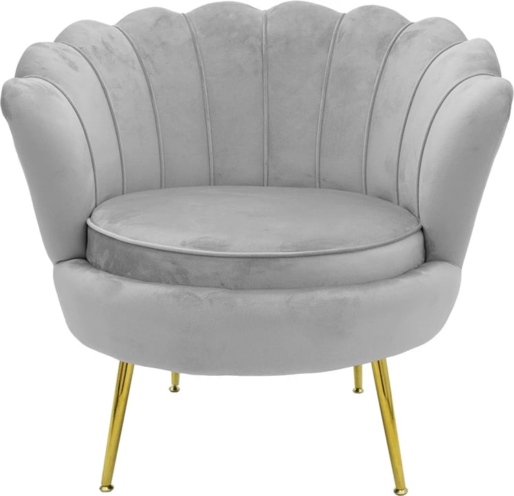 Fotel Daimon kadife gri-ari 79x74x78cm