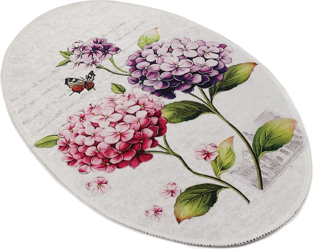 Qilim oval Conceptum Hypnose, shumëngjyrësh, 60x90cm, Ortanca DJT