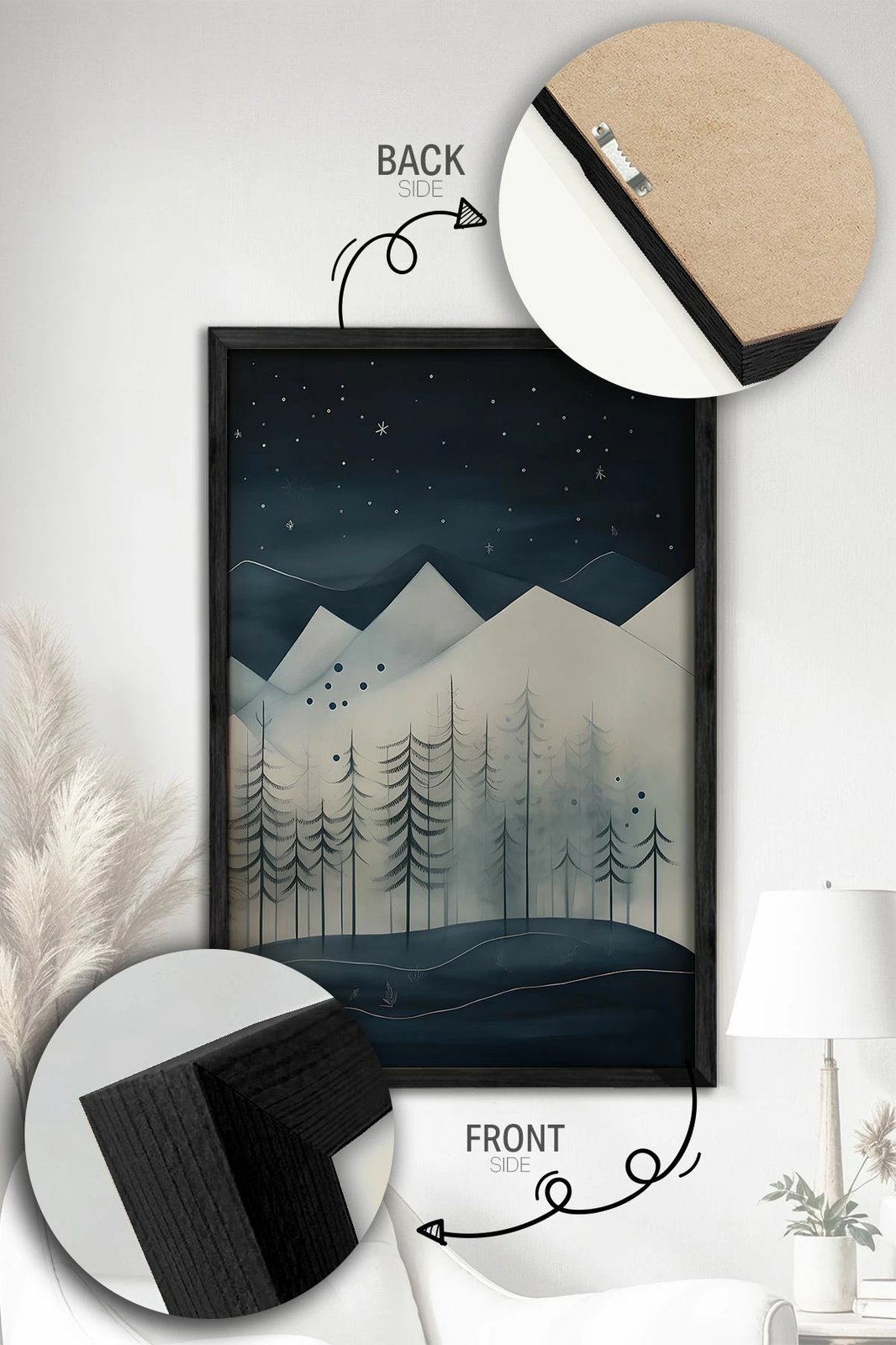 Pikturë dekorative me kornizë (3 copë), Wallity, Ersy3Syhcrv46