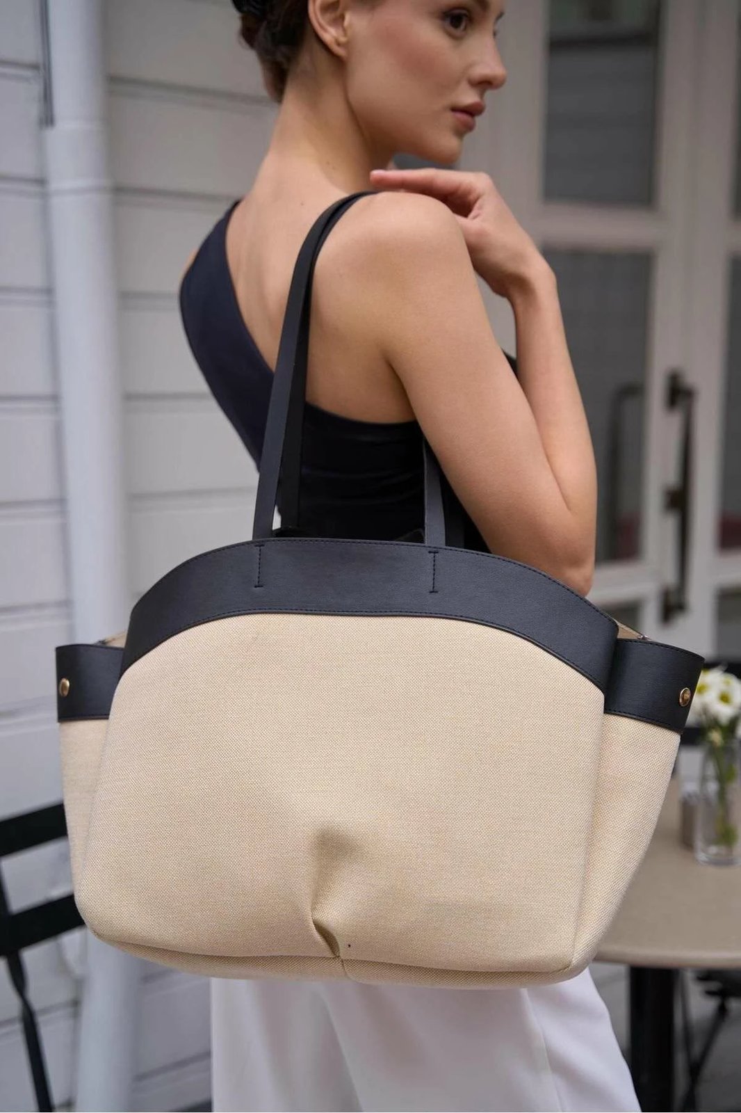 Çantë krahu Zoozie Bags, MK1020024S27-0001, e zezë, krem