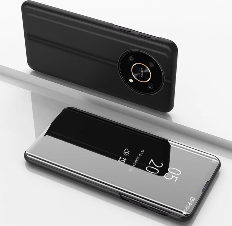 Mbështjellës Hurtel Clear View Case për Honor X9/X9 5G/X30/Magic4 Lite, i zi, flip cover