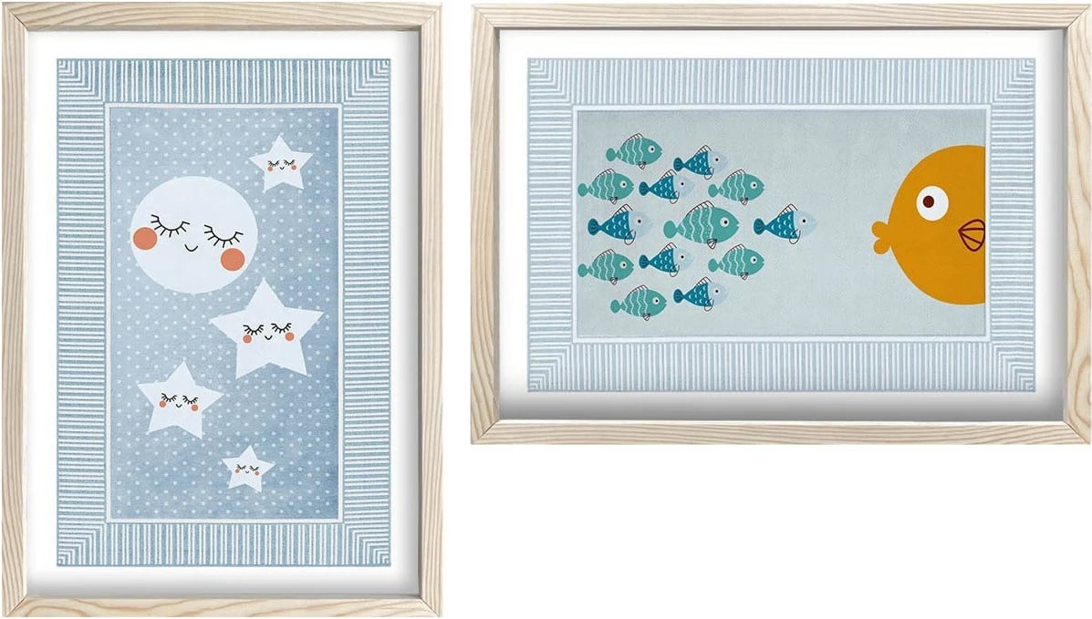 Pikturë dekorative me kornizë MDF (2 copë), Wallity, 2P3853KCT-006