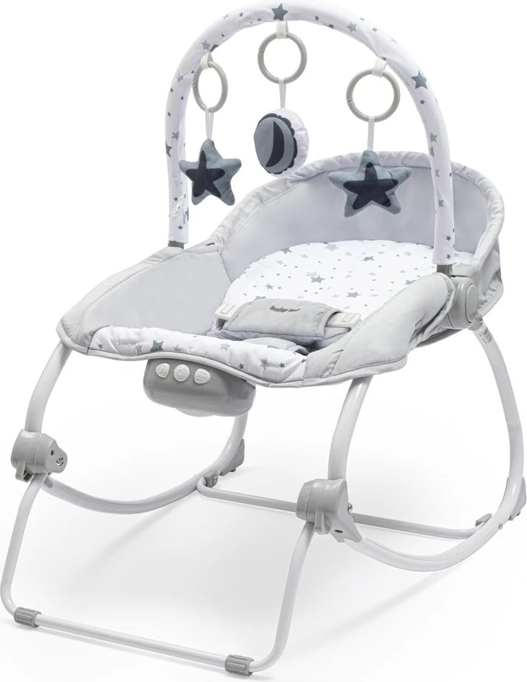 karrige lëkundëse multifunksionale bebe, Baby Mix, Stars, deri 18 kg, melodi drita e vibrim, jeshile