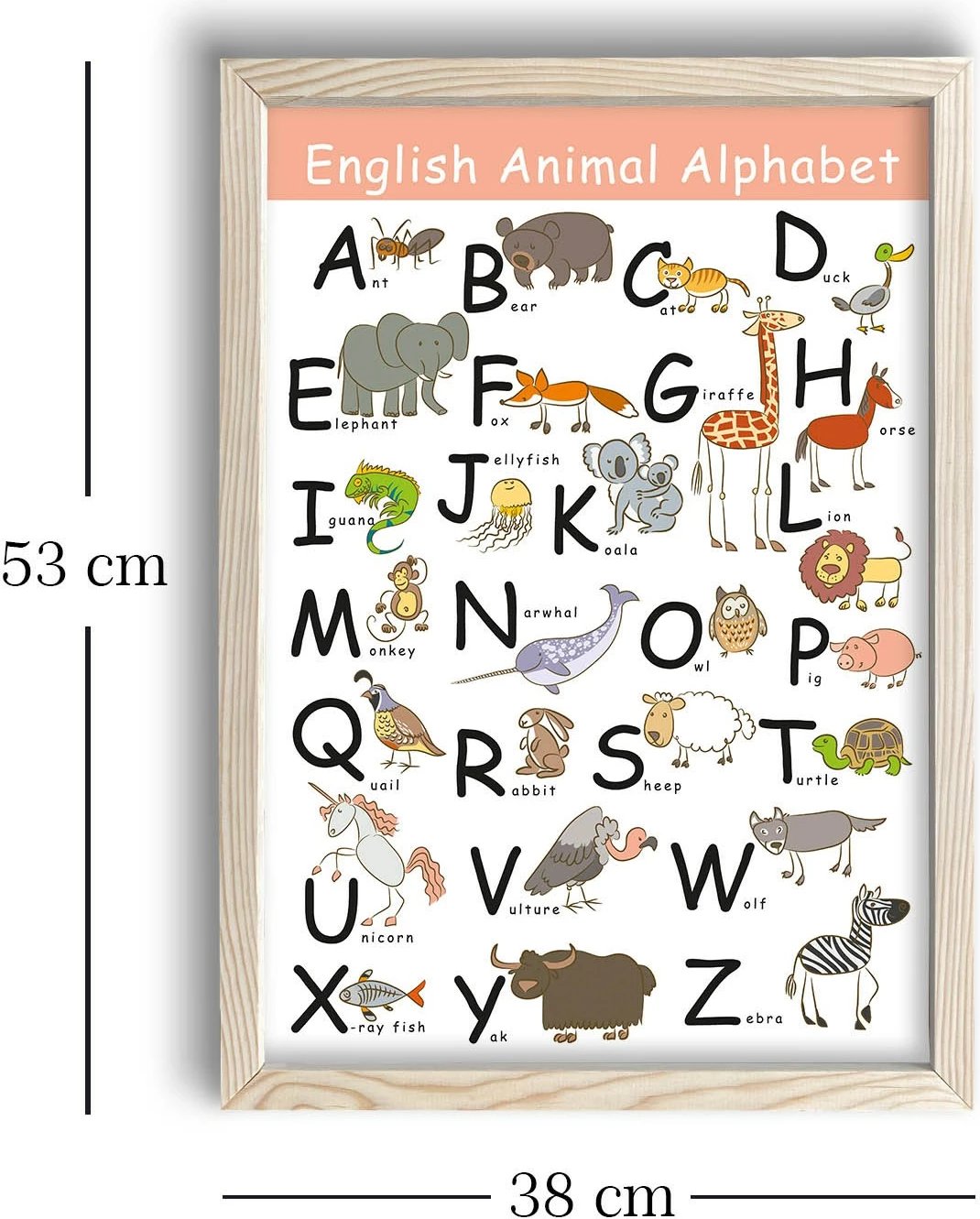 Pikturë dekorative me kornizë MDF, shumëngjyrëshe, Wallity, 38x53cm