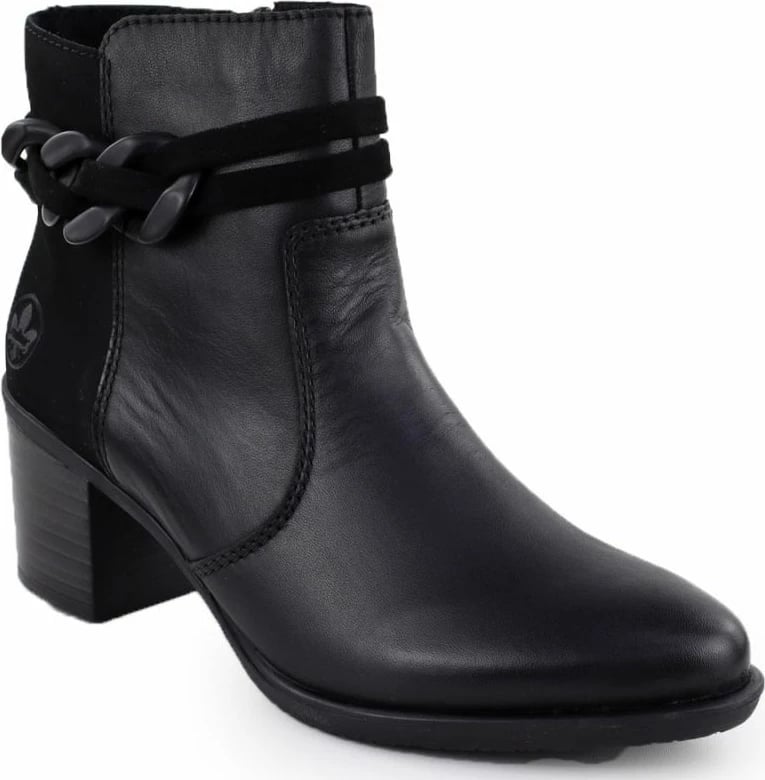 Çizme lëkure për femra Rieker Y2066-00, të zeza