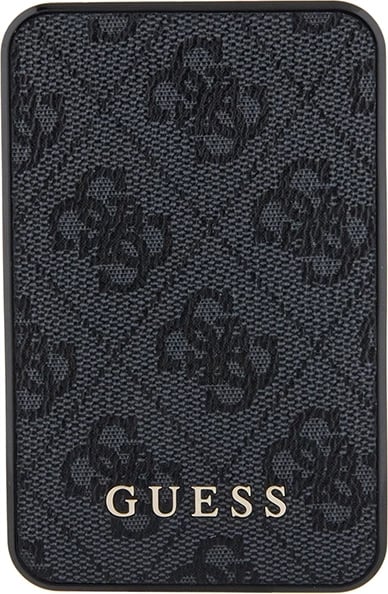 Powerbank Guess GUPB5LP4GEGK 5000mAh, 15W, 4G Leather Metal Logo, e zezë