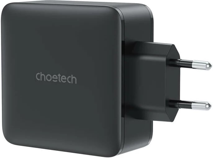 Kasë karikues Choetech PD8005, 100W, GaN, 2x USB-C, 1x USB-A, e zezë