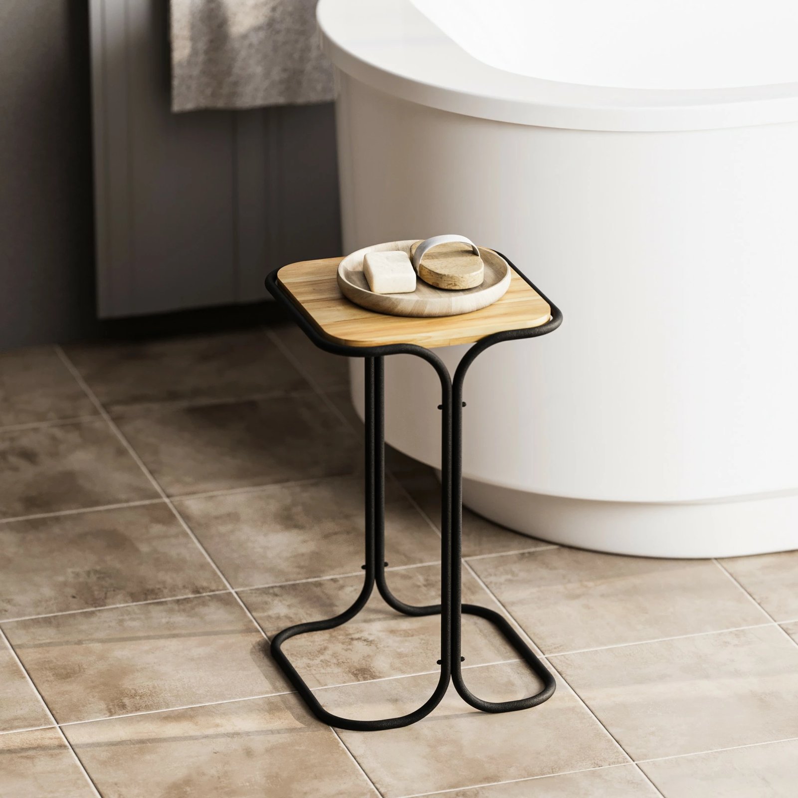 Tavolinë kafeje Hanah Home, Shb-001-A, ngjyrë e zezë dhe natyrale