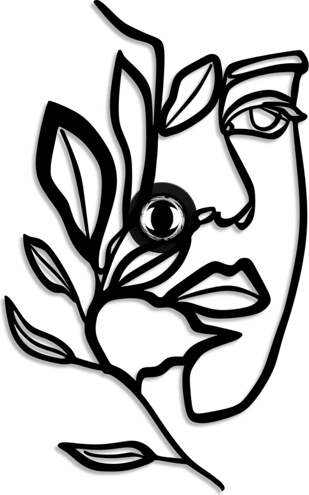 Llambë muri Opviq, fytyrë me lule