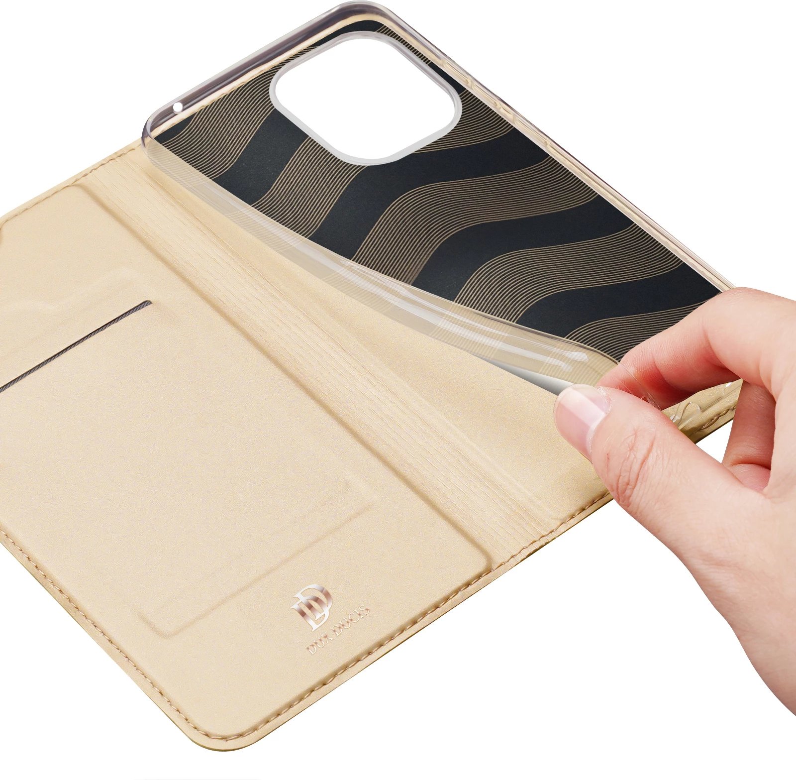 Mbështjellës Dux Ducis Skin Pro për Xiaomi Redmi 11A / Poco C55 / Redmi 12C, me kapak, xhep kartele, gold Mbështjellës Dux Ducis Skin Pro për Xiaomi Redmi 11A / Poco C55 / Redmi 12C, me kapak, xhep kartele, gold