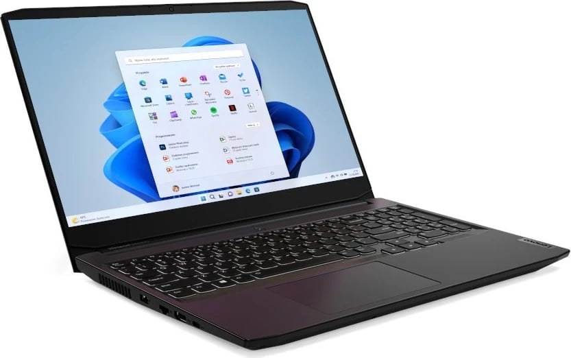 Laptop për lojëra Lenovo Ideapad 3-15, Ryzen 5 5500H, 15.6"-144Hz, 16GB RAM, 512GB PCIe + 960GB SSD, Win11Home, RTX2050, i zi