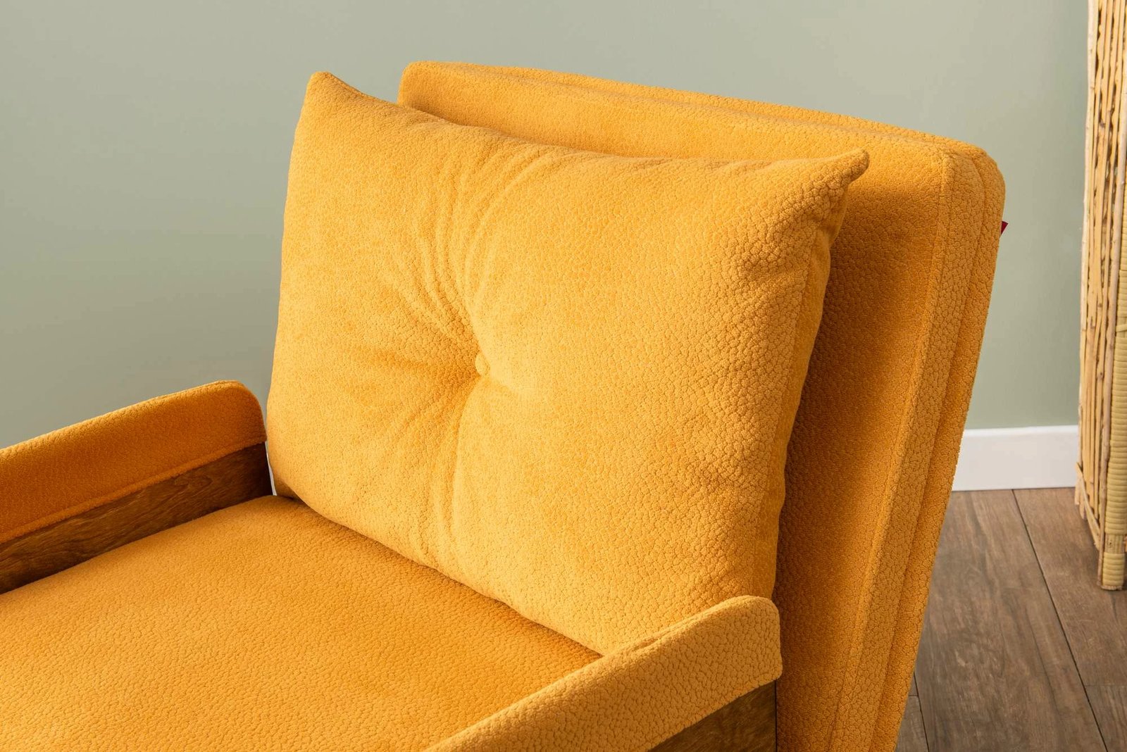 Krevate-karrige një vendës Cosmo, ngjyrë mustardë, Atelier del Sofa