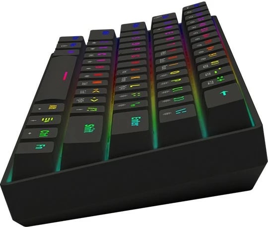 Tastierë mekanike Savio Blackout X2, OUTEMU Red, 60%, me ndriçim ARGB, e zezë