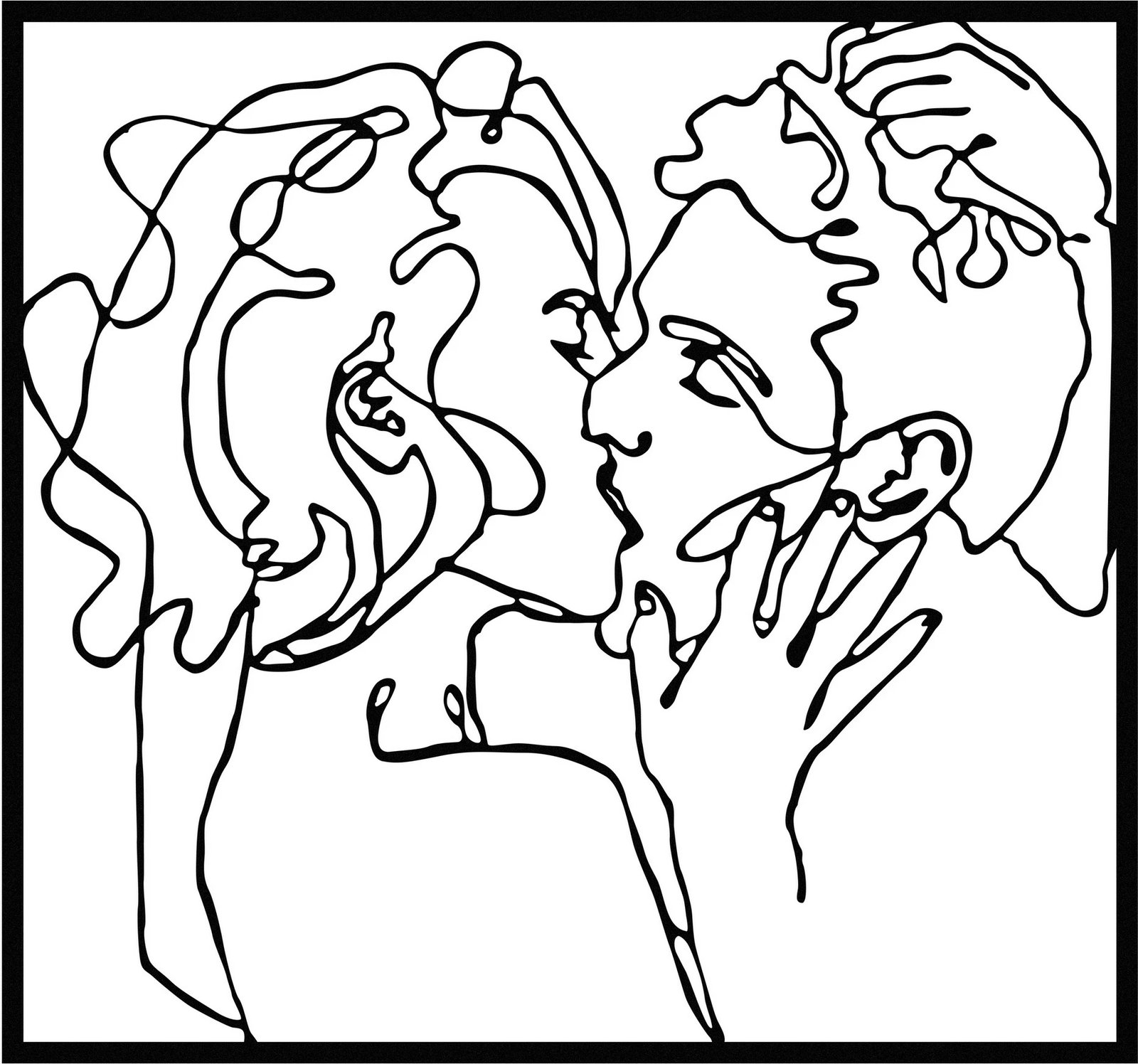 Aksesor dekorativ metalik për mur, Wallity, Kiss Me 1